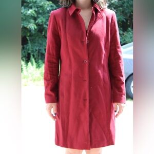 LOFT Red Trench Coat
